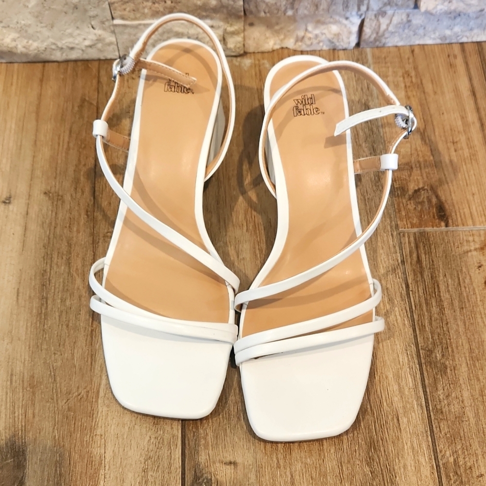 Wild fable white heels